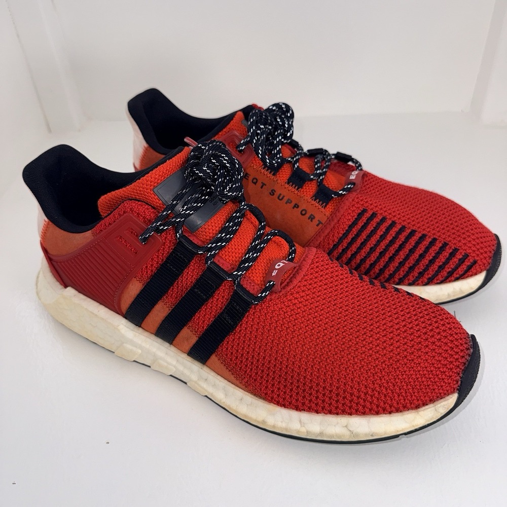 adidas EQT Support 93/17 Men's Sneakers Red/Core Black/Scarlet Size 12 - Picture 4 of 13